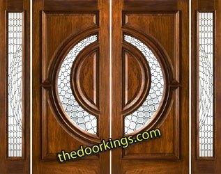 mahogany double door